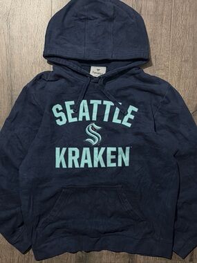 Fanatics Seattle Kraken NHL Navy Blue Pullover Hoodie